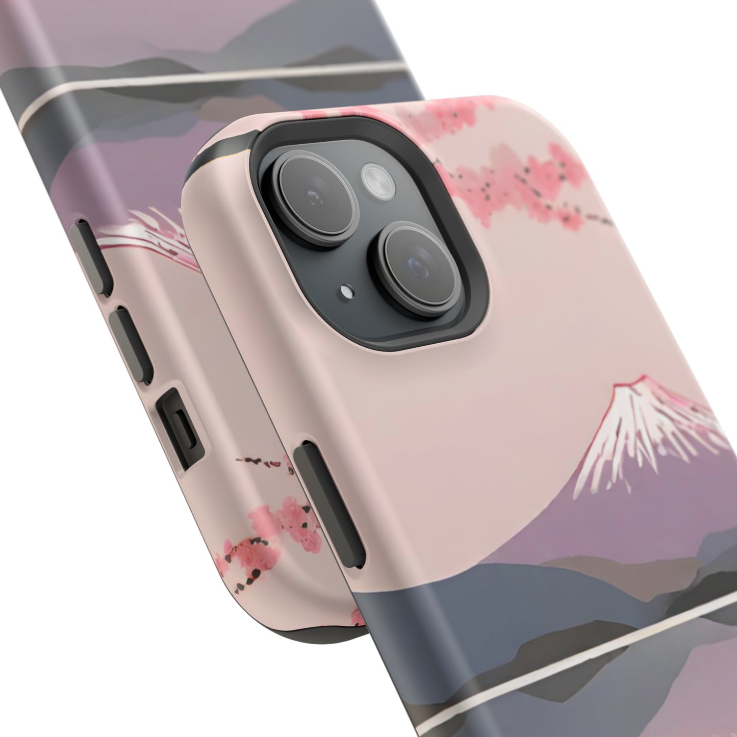 Cherry Blossom Pink Minimalist MagSafe Tough iPhone Case