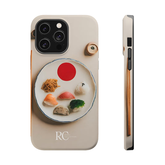 Sushi Plate Japanese Minimalist MagSafe Tough iPhone Case