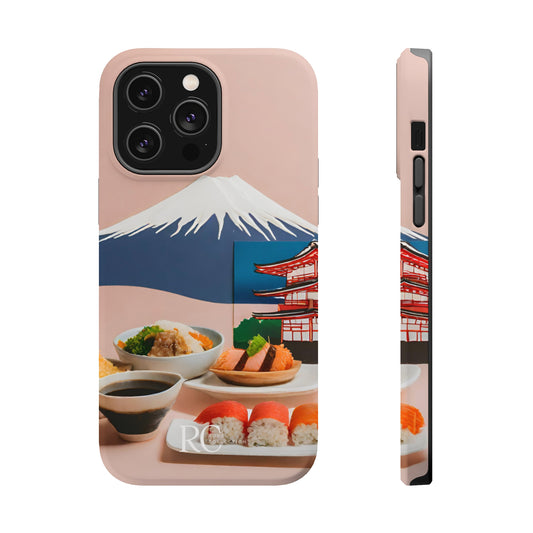 Sushi Japanese Fuji Minimalist MagSafe Tough iPhone Case