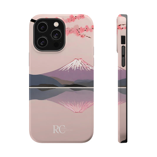 Cherry Blossom Pink Minimalist MagSafe Tough iPhone Case