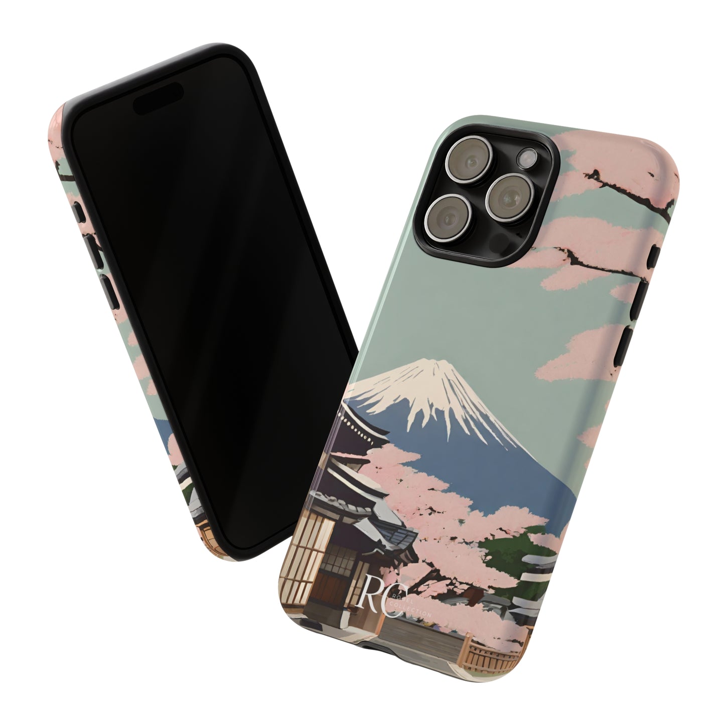 Japan-inspired Green Minimalist Tough iPhone Case