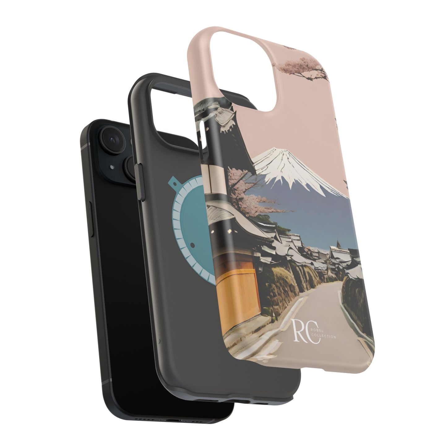 Japan-inspired Pink Minimalist MagSafe Tough iPhone Case